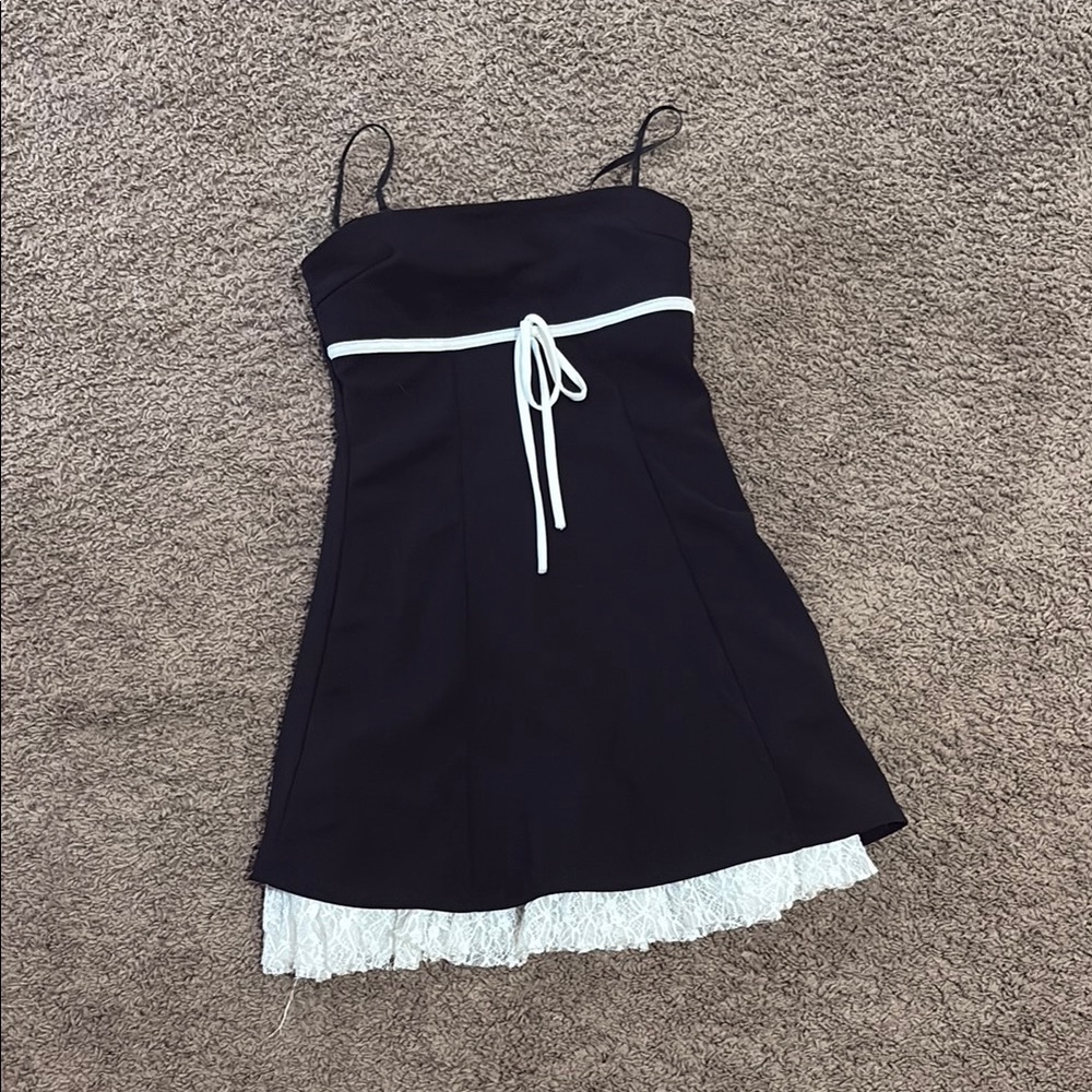 Elegant Black and White Dress